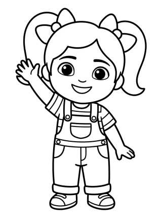 Desenho de Gabby Acenando Alegremente para colorir e imprimir grátis