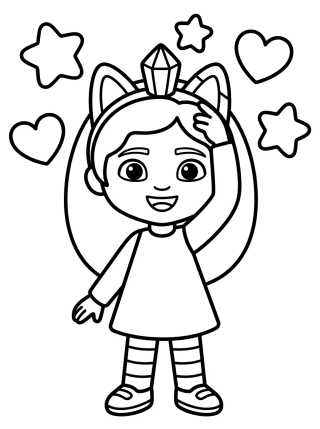 Desenho de Gabby Mágica Encolhendo para colorir e imprimir grátis