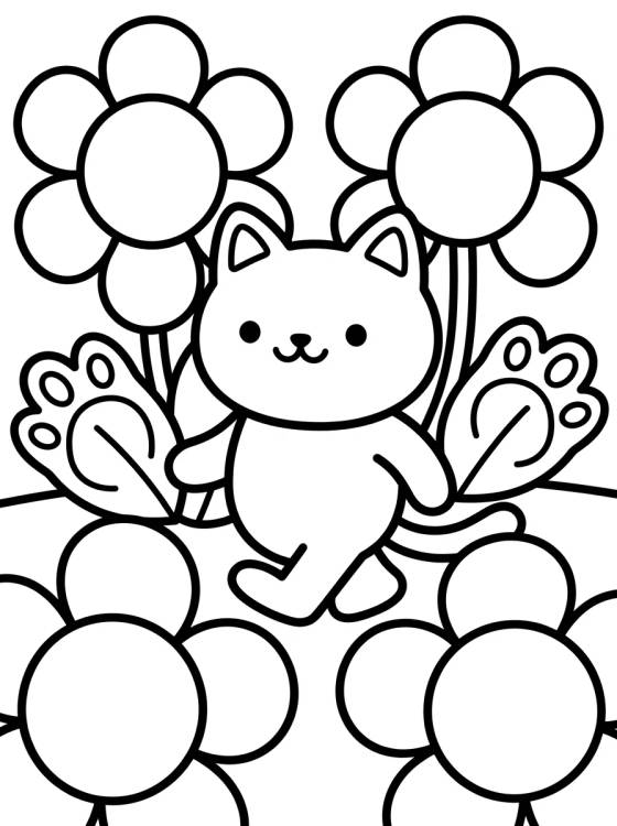 Desenho de Gabby no Jardim dos Gatinhos para colorir e imprimir grátis
