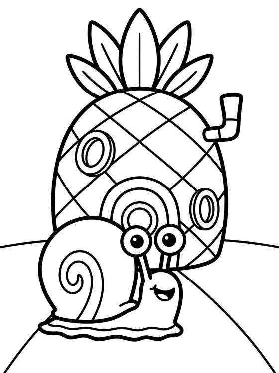 Desenho de Gary Feliz na Fenda do Biquíni para colorir e imprimir grátis