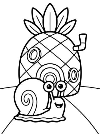 Coleção de desenhos para colorir: Desenhos do Gary o Caracol para Colorir