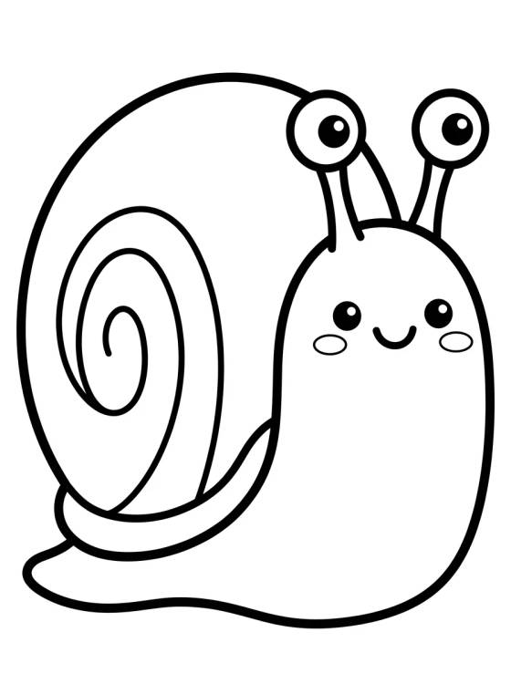 Gary o Caracol Sorrindo para colorir Desenho de Gary o Caracol Sorrindo para colorir e imprimir grátis