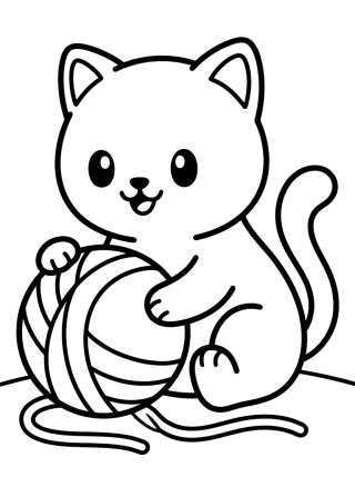Coleção de desenhos para colorir: Desenhos de Gatos Fofos para Colorir