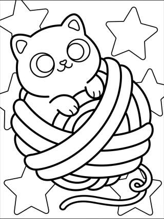 Coleção de desenhos para colorir: Gatinhos Fofos para Colorir