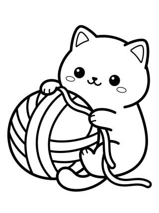 Coleção de desenhos para colorir: Gatos Fofos para Colorir