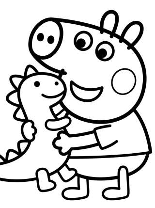 Coleção de desenhos para colorir: George Pig