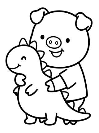 Coleção de desenhos para colorir: George Pig para Colorir