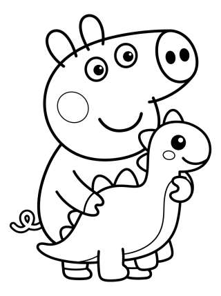 Coleção de desenhos para colorir: Desenhos do George Pig para Colorir