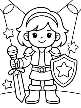 Coleção de desenhos para colorir: Guerreiras K-Pop