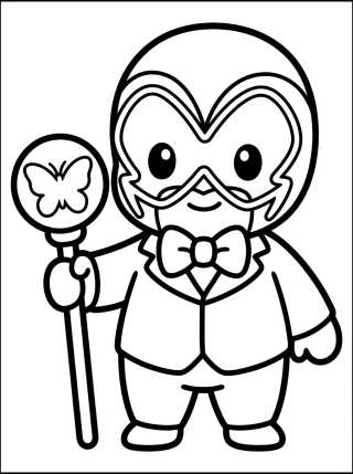 Hawk Moth com Cetro Mágico para colorir Desenho de Hawk Moth com Cetro Mágico para colorir e imprimir grátis