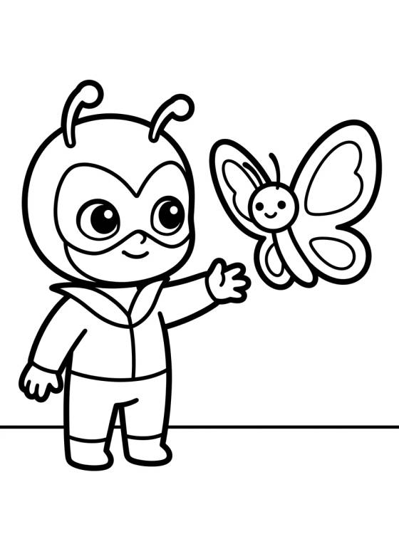 Desenho de Hawk Moth e a Borboleta Akuma para colorir e imprimir grátis