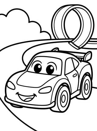 Carrinho de Corrida Velocidade para colorir Desenho de Carrinho de Corrida Velocidade para colorir e imprimir grátis