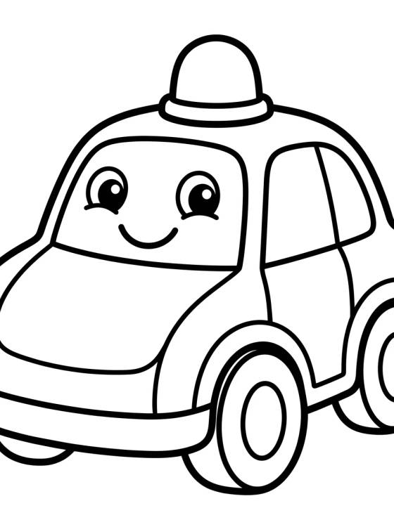 Desenho de Carrinho de Polícia Hot Wheels para colorir e imprimir grátis
