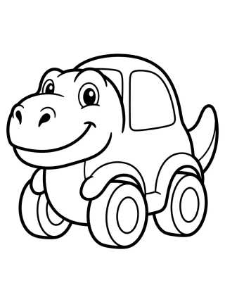 Desenho de Carro Dinossauro Hot Wheels para colorir e imprimir grátis