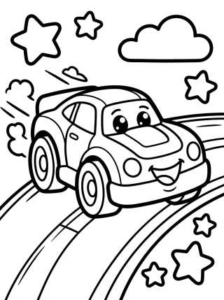 Carro Hot Wheels de Corrida Fofo para colorir Desenho de Carro Hot Wheels de Corrida Fofo para colorir e imprimir grátis