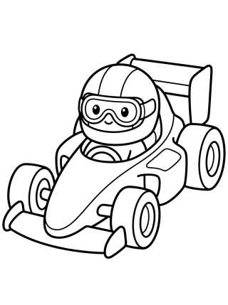 Desenho de Hot Wheels Carro de Fórmula 1 para colorir e imprimir grátis