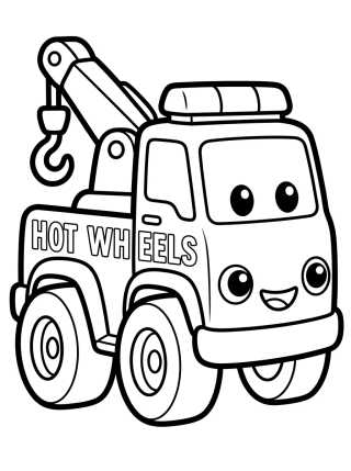 Desenho de Hot Wheels Carro de Resgate para colorir e imprimir grátis