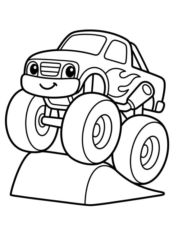 Desenho de Hot Wheels Monstruoso Monster Truck para colorir e imprimir grátis