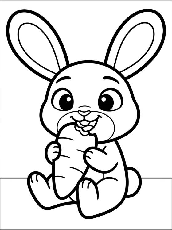 Desenho de Judy Hopps Comendo uma Cenoura para colorir e imprimir grátis