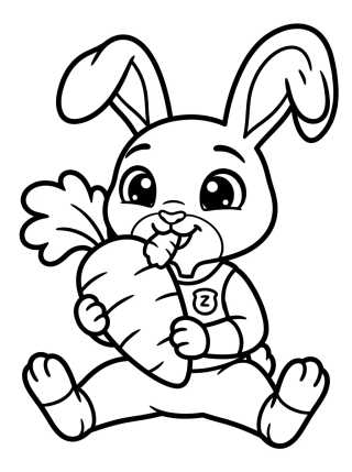 Desenho de Judy Hopps Comendo uma Cenoura para colorir e imprimir grátis
