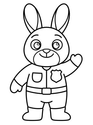 Coleção de desenhos para colorir: Judy Hopps para Colorir: Desenhos Grátis de Zootopia
