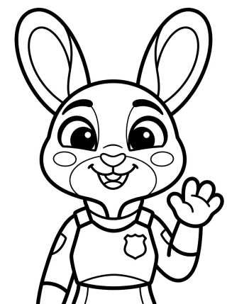 Judy Hopps Policial Sorridente para colorir Desenho de Judy Hopps Policial Sorridente para colorir e imprimir grátis
