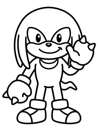 Coleção de desenhos para colorir: Knuckles para Colorir