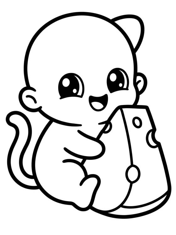 Desenho de Plagg o Kwami do Gato Preto para colorir e imprimir grátis