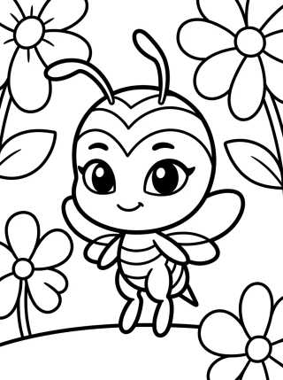 Desenho de Pollen a Kwami da Abelha para colorir e imprimir grátis