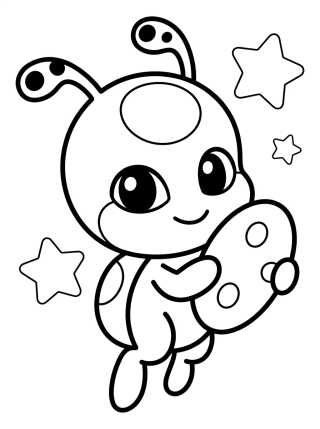 Tikki a Kwami da Joaninha para colorir Desenho de Tikki a Kwami da Joaninha para colorir e imprimir grátis