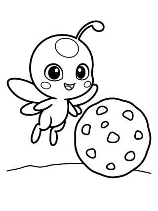 Tikki a Kwami da Joaninha para colorir Desenho de Tikki a Kwami da Joaninha para colorir e imprimir grátis