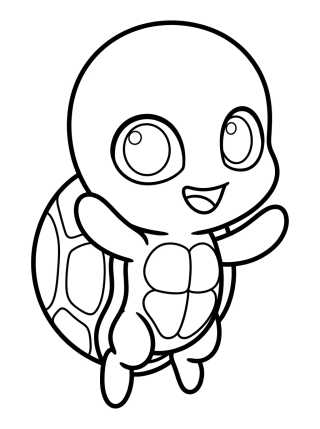 Desenho de Wayzz o Kwami Tartaruguinha Sorridente para colorir e imprimir grátis