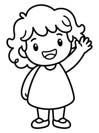 Lila Acenando Sorridente para colorir Desenho de Lila Acenando Sorridente para colorir e imprimir grátis