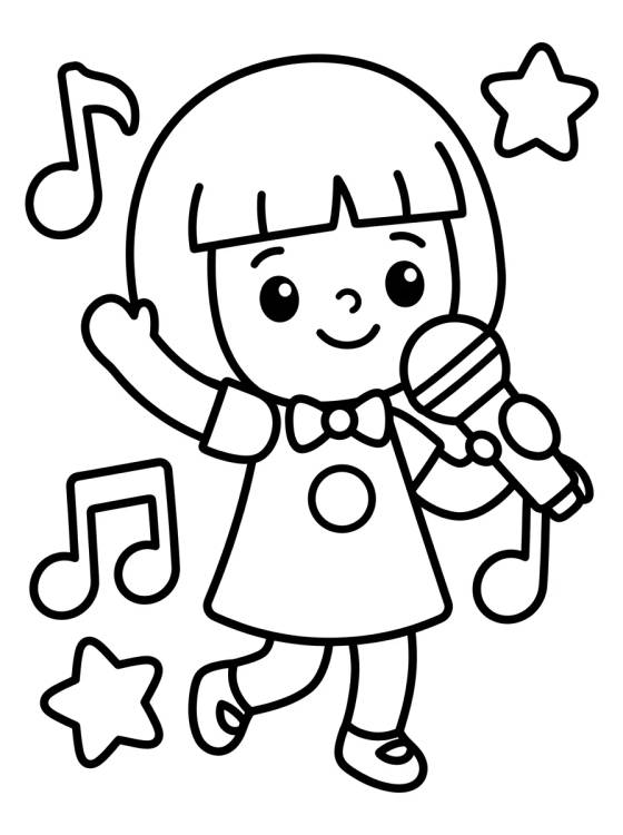 Lila Cantando e Dançando para colorir Desenho de Lila Cantando e Dançando para colorir e imprimir grátis