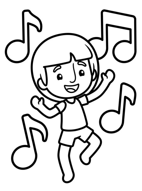 Desenho de Lila Dançando com Músicas para colorir e imprimir grátis
