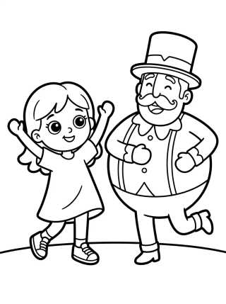 Lila Dançando com o Bita para colorir Desenho de Lila Dançando com o Bita para colorir e imprimir grátis