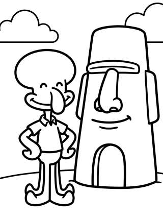 Coleção de desenhos para colorir: Lula Molusco para Colorir