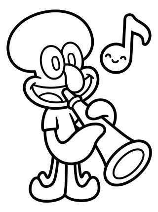 Coleção de desenhos para colorir: Lula Molusco para Colorir