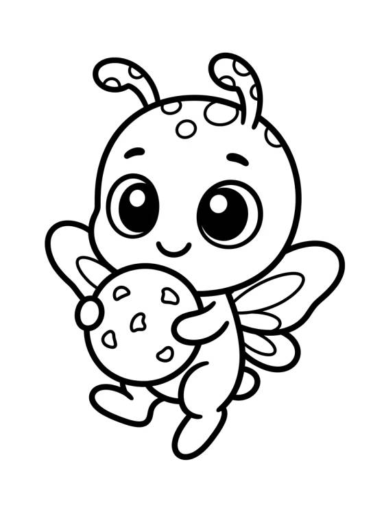 Desenho de Tikki a Kwami da Joaninha para colorir e imprimir grátis