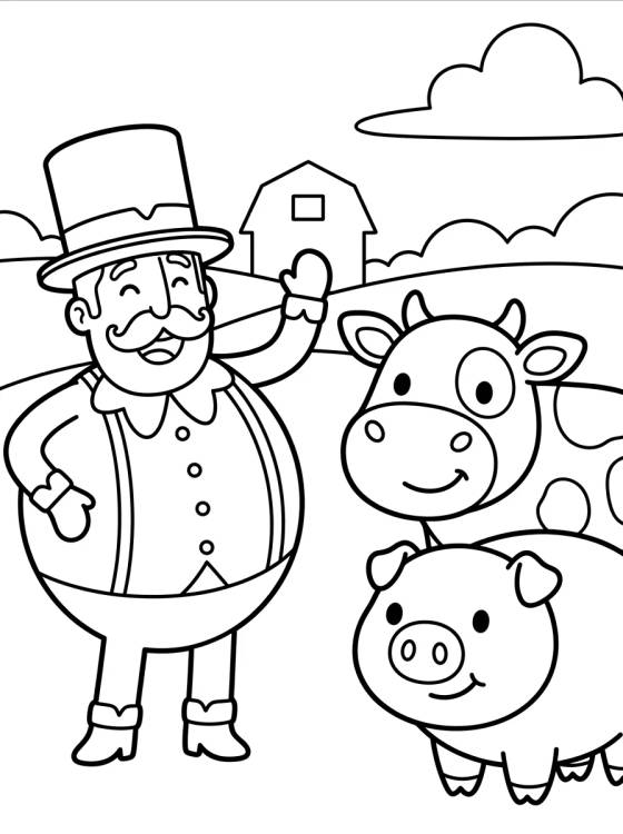 Desenho de Bita na Fazendinha para colorir e imprimir grátis