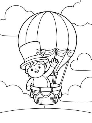 Desenho de Bita no Balão Mágico para colorir e imprimir grátis