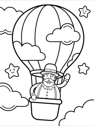 Desenho de Bita no Balão Mágico para colorir e imprimir grátis