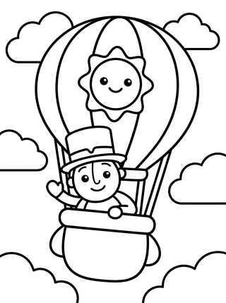 Bita no Balão Mágico para colorir Desenho de Bita no Balão Mágico para colorir e imprimir grátis