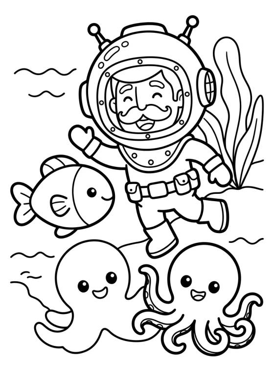 Bita no Fundo do Mar para colorir Desenho de Bita no Fundo do Mar para colorir e imprimir grátis
