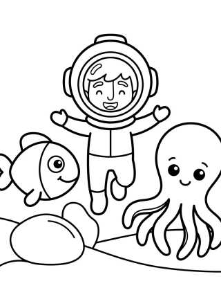 Bita no Fundo do Mar para colorir Desenho de Bita no Fundo do Mar para colorir e imprimir grátis