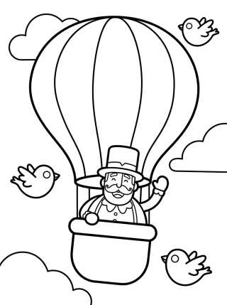 Desenho de Bita Voando de Balão para colorir e imprimir grátis