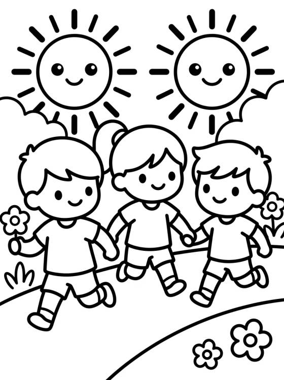 Lila, Dan e Tito Brincando para colorir Desenho de Lila, Dan e Tito Brincando para colorir e imprimir grátis