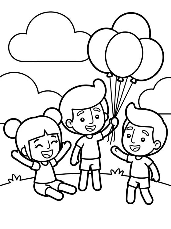 Lila, Dan e Tito Brincando para colorir Desenho de Lila, Dan e Tito Brincando para colorir e imprimir grátis