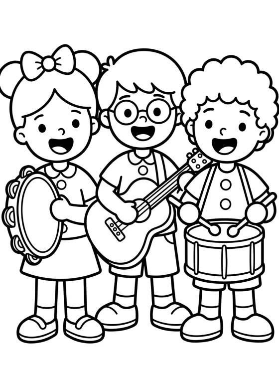 Desenho de Turma do Bita Brincando para colorir e imprimir grátis
