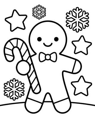 Desenho de Biscoito de Gengibre Divertido para colorir e imprimir grátis